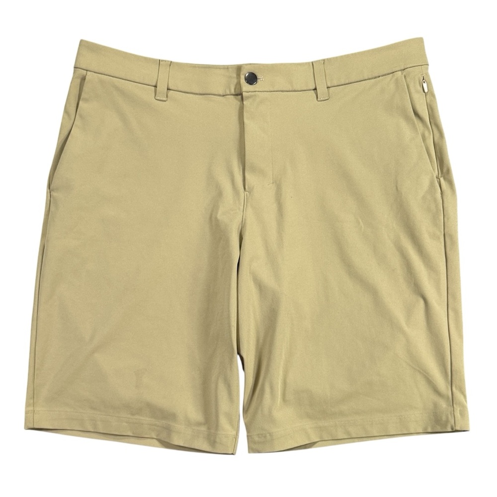 Lululemon ABC Commission Shorts Flat Front Chino Men’s 36 Khaki Beige  Golf 10”